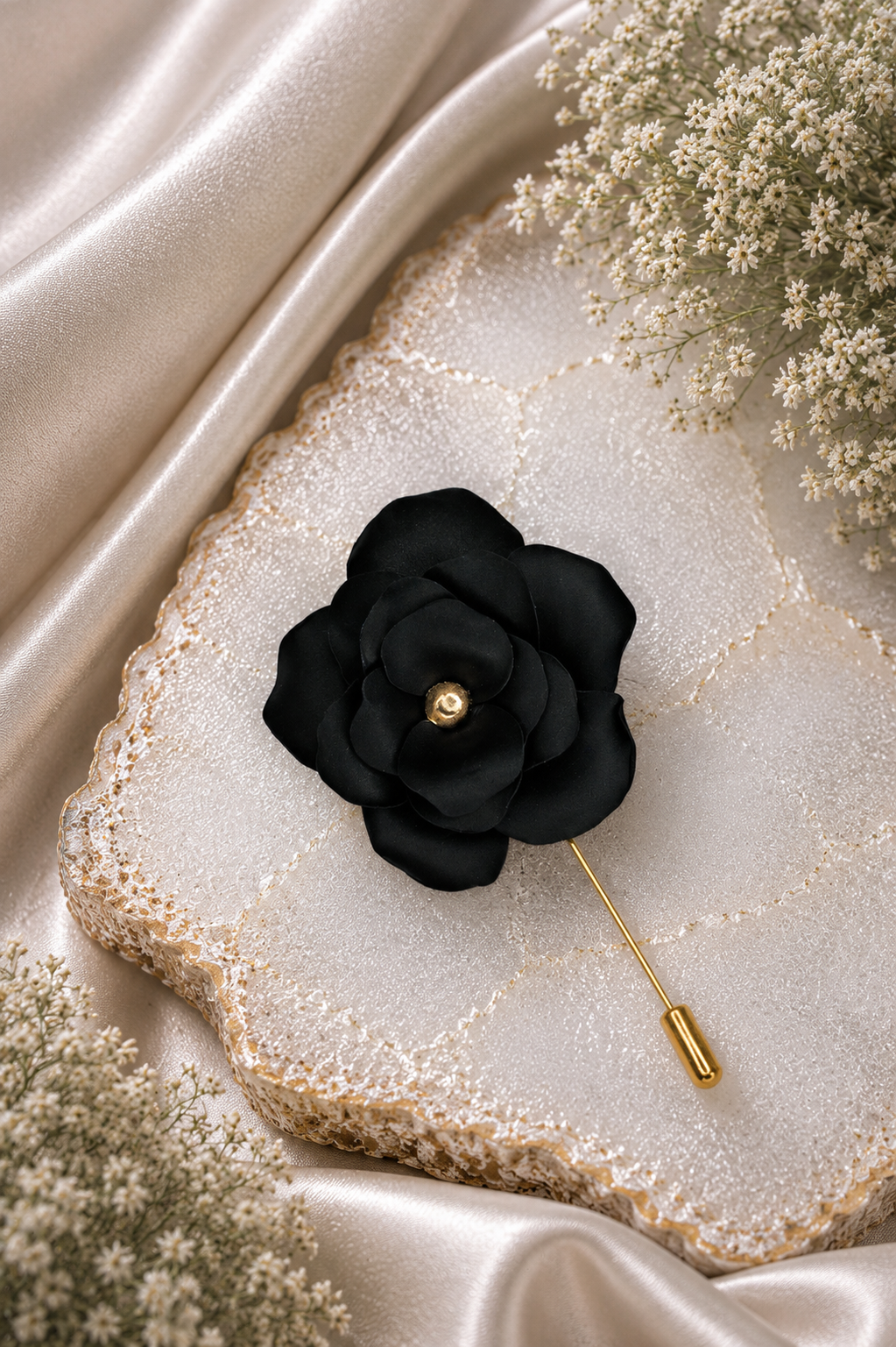 Midnight Camellia Stick Pin