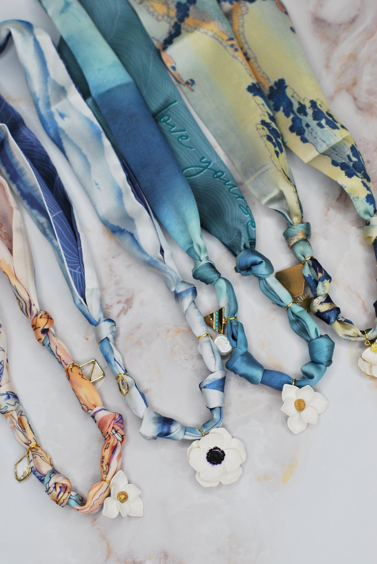Anemone Scarf Necklace