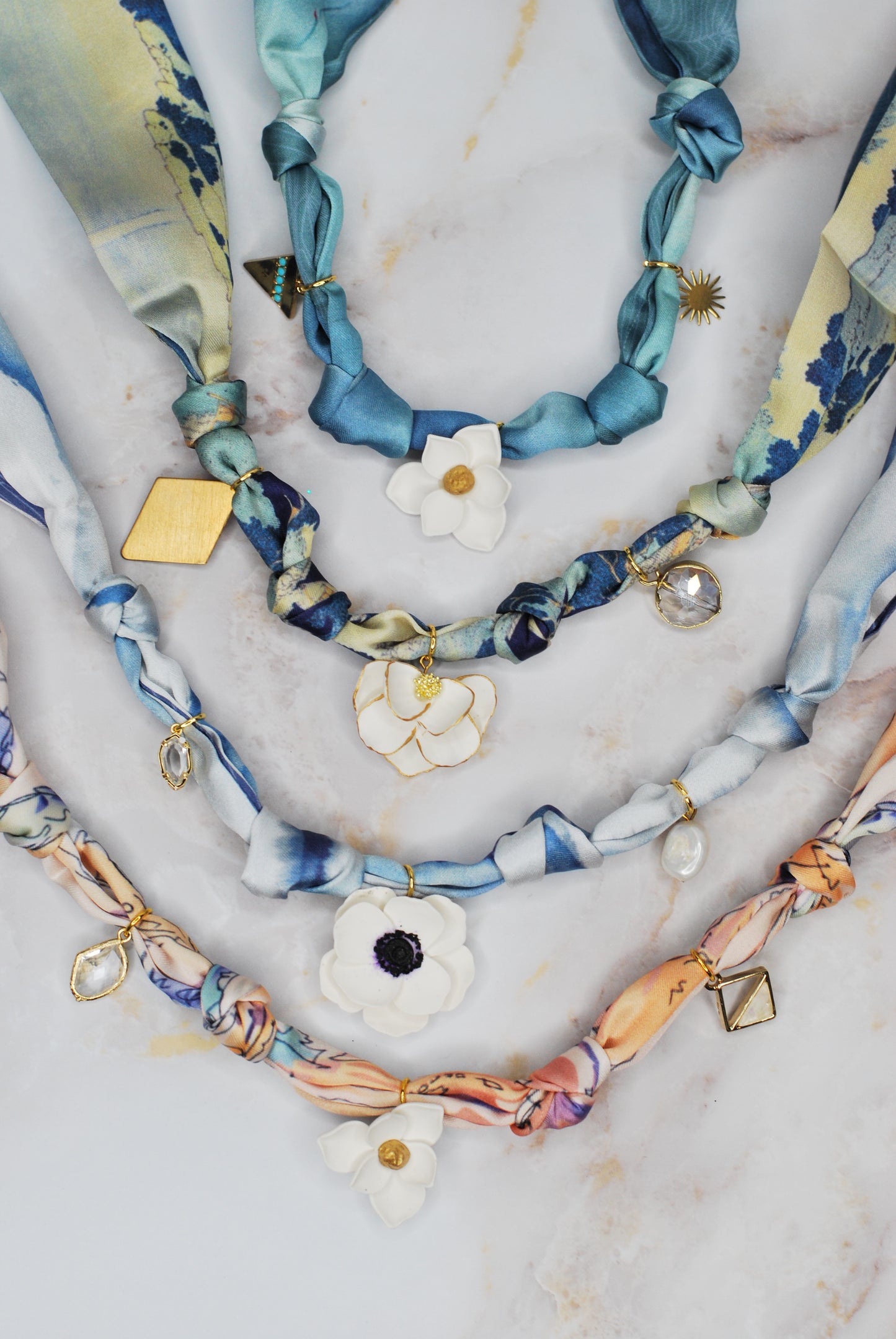 Anemone Scarf Necklace