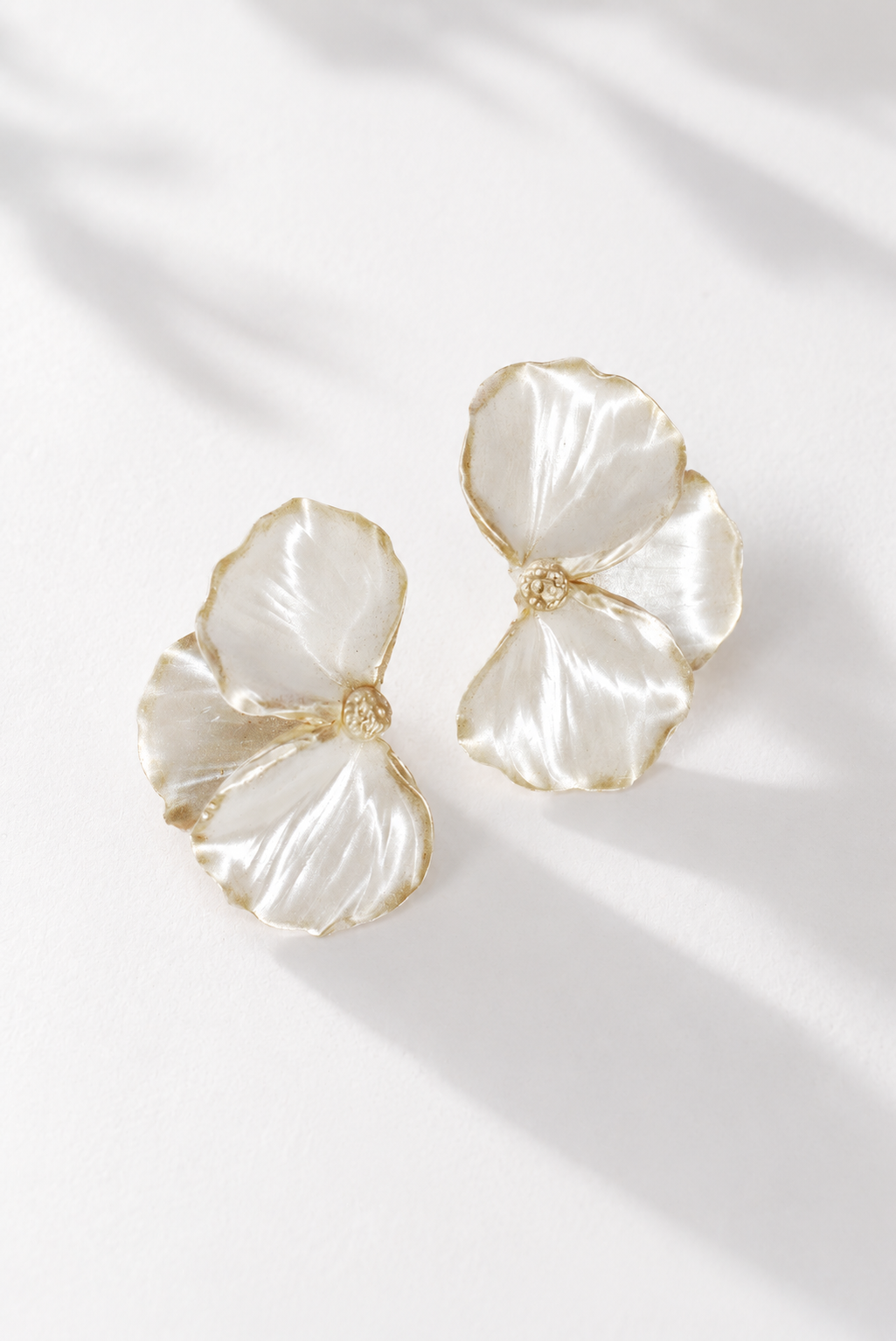 Pearl Petal Flower Earrings