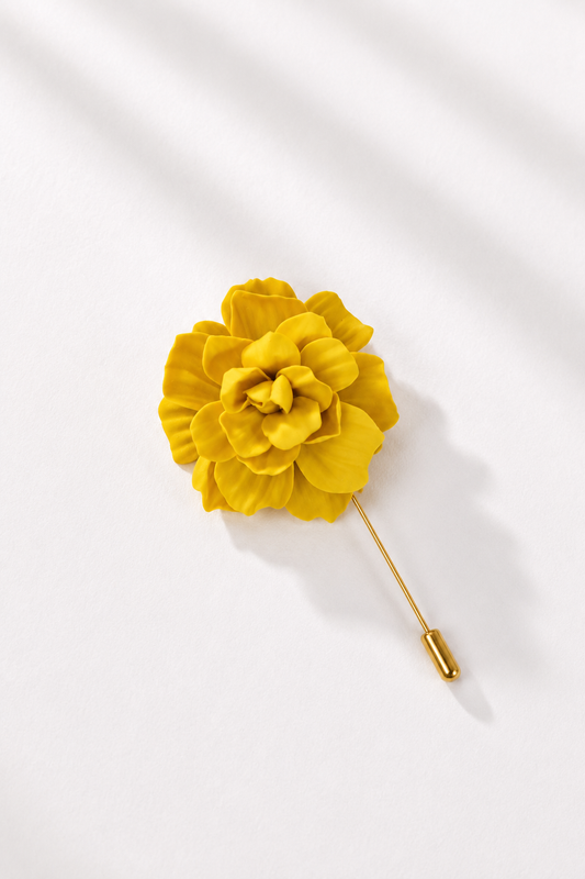Golden Marigold Polymer Clay Stick Pin