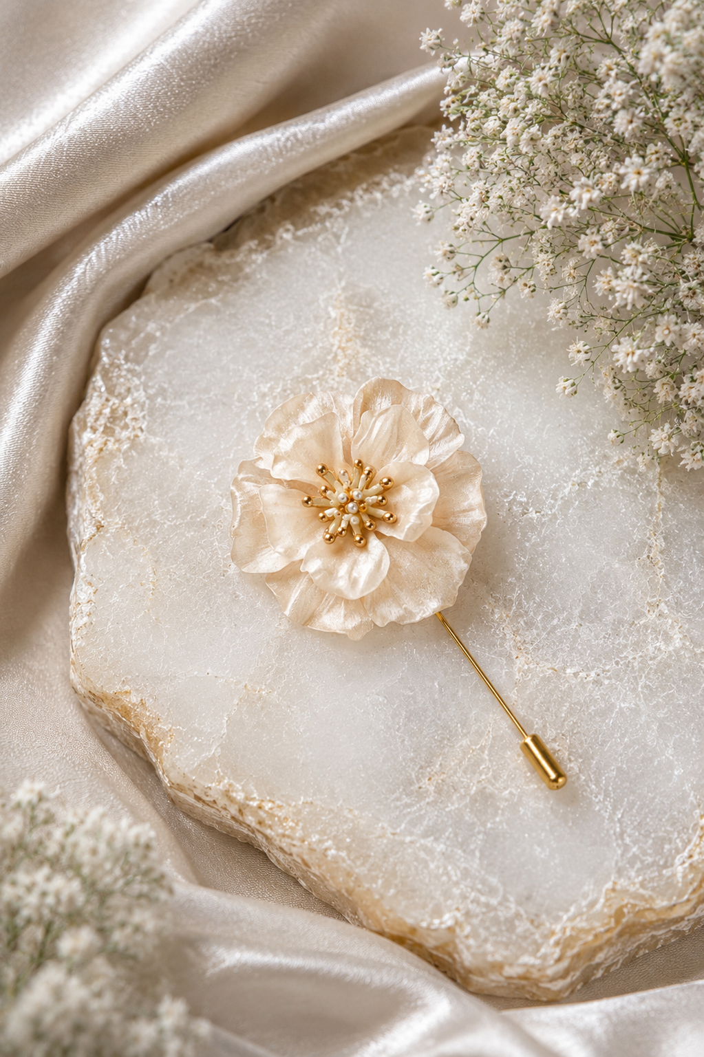 Champagne Blossom Stick Pin