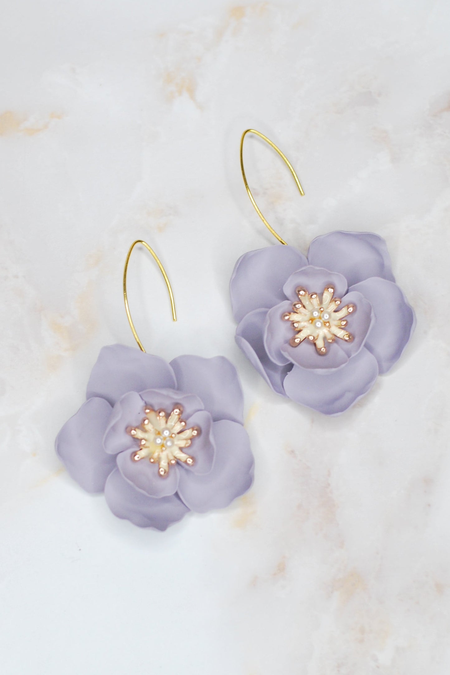 Lavender Peony with White Center