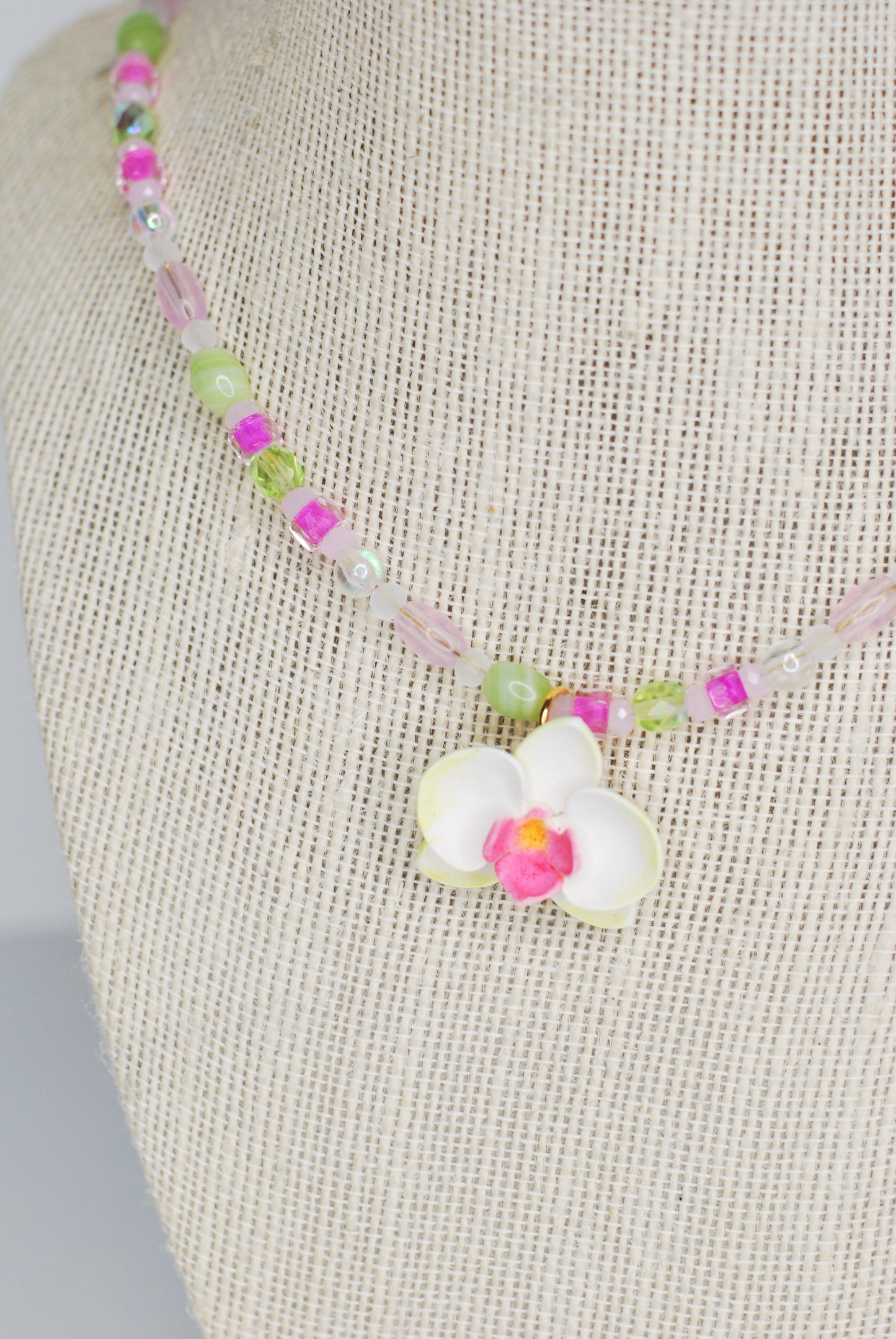 Orchid Beaded Necklace